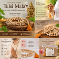 Original Tulsi Mala (108+1 Beads) – Pure Natural Holy Basil Japa Mala for Meditation, Spiritual Healing & Prayer