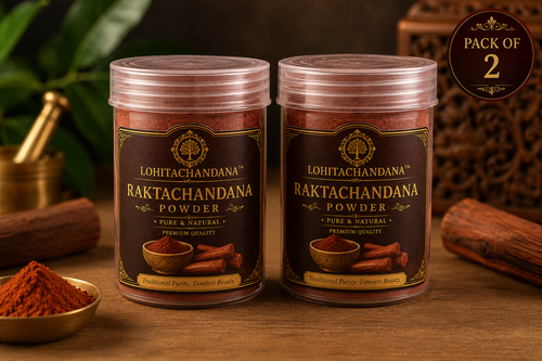 Lohitachandana™ Premium Raktachandana Powder (Red Sandalwood Powder) Pack of 2